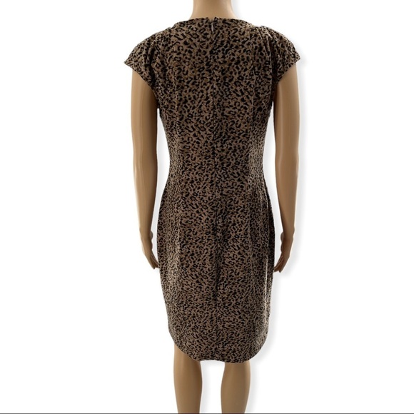 Calvin Klein Leopard Print Short Sleeve Dress Size 6 - Picture 2 of 8